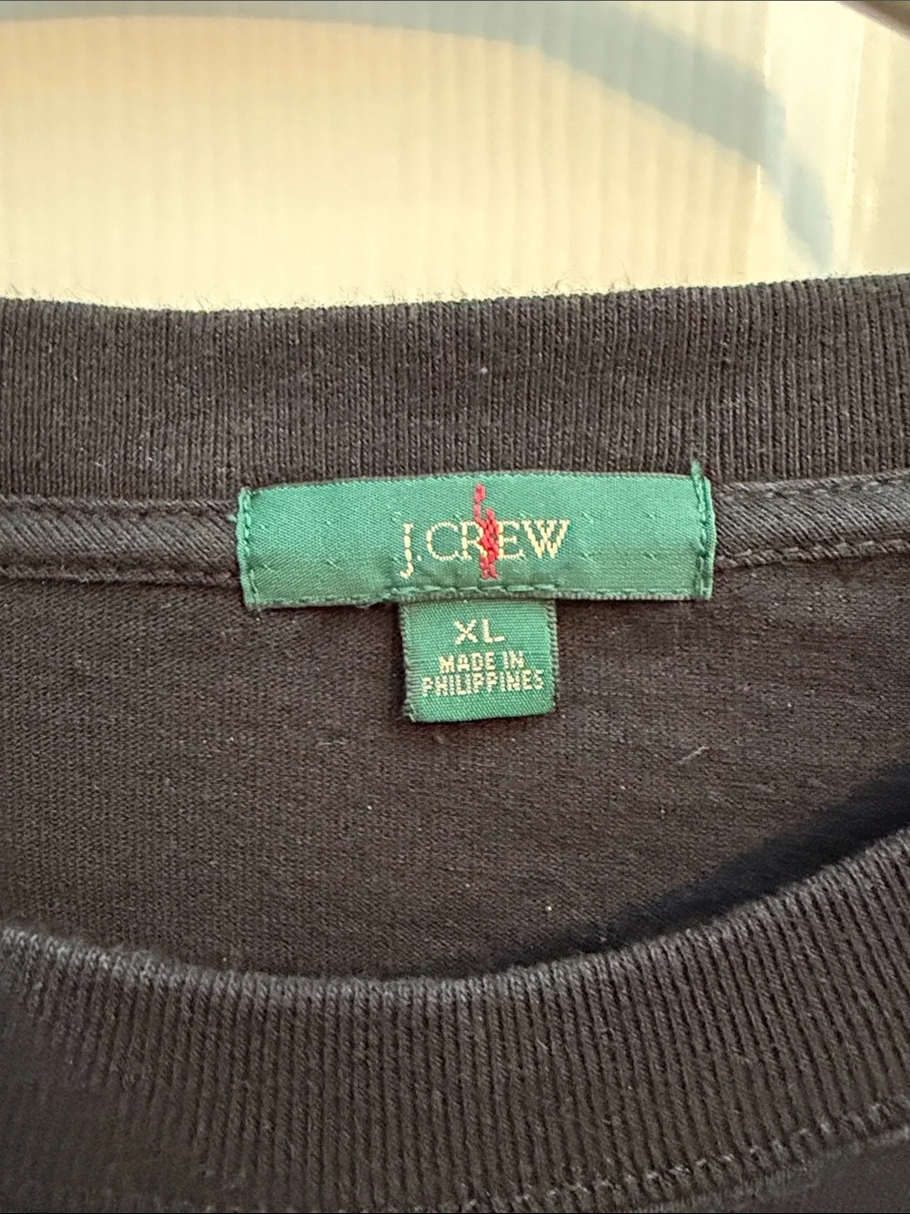J. Crew Black Long-Sleeve Pocket Tee Shirt